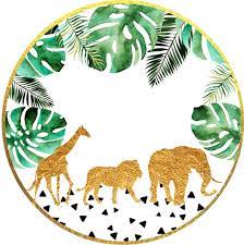 Jungle Baby Shower Stickers Gold Decorations Zazzle Com In 2020 Jungle Baby Shower Stickers Gold Safari Baby Shower Safari Baby Shower Boy