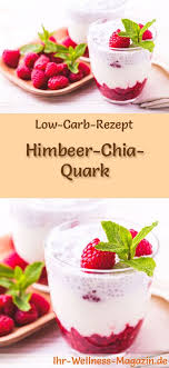 Schneller Himbeer Chia Quark Gesundes Low Carb Rezept Furs Fruhstuck Low Carb Rezepte Rezepte Quark Gesund