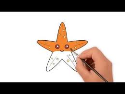 Learn How To Draw A Starfish How To Draw Funny Cartoons Cartoon Starfish Easy Drawings For Kids Drawings