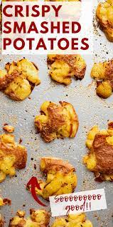 Easy Crispy Smashed Red Potatoes Baking Mischief Potato Recipes Side Dishes Potato Side Dishes Smashed Potatoes Baked