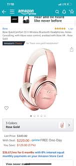 Due to hygiene reasons, we are unable to accept change of mind returns for this product if it has been opened so please choose carefully. Bose Qc35 Rose Gold Headphones Are 220 At Amazon Right Now Headphones