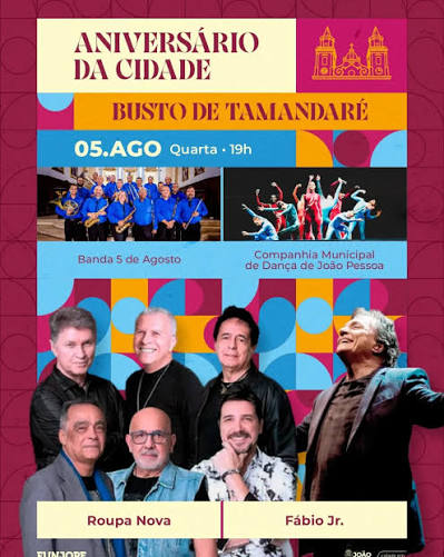 Festa das Neves 2026 – Programação Oficial (João Pessoa) A Festa das Neves  2026 acontece de 26 de julho a 5 de agosto, celebrando os 441 anos de João  Pessoa. A programação
