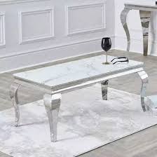 Chrome table legs furniture parts & accessories. Alaina Stunning Grey Marble Coffee Table With Chrome Legs Bw Ala Cf001