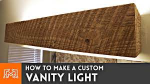 A new vanity with light typically placed above or beside the main bathroom mirror or medicine cabinet, is a way to brighten the decor of the room. How To Make A Bathroom Vanity Light Woodworking I Like To Make Stuff Youtube
