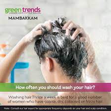 How Often You Should Wash Your Hair For Appointment Call 91 6369288466 Greentrends Mambakkam Beautyparlour Greentrendso Hair Spa Best Salon Your Hair