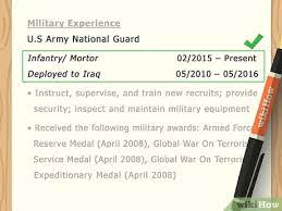 4 Ways To Add Military Experience To A Resume Wikihow