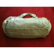 Gerard darel 24 hour bag in bronze, includes canvas carrier. Sac Gerard Darel 24 Heures En Cuir Camel