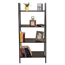 Exilot 5 tier ladder bookshelf storage. Mainstays 58 4 Shelf Metal Ladder Bookcase Walmart Com Walmart Com