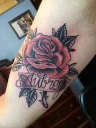 Rose And Name Tattoo Aaron Casas Hand Tattoos Tattoos Rose Tattoos