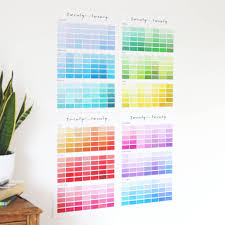 With the launch of our new virtual room painter tool , we have enabled anyone. Paint Chip Colour Swatch Wall Planner 2021 By Betsy Benn Notonthehighstreet Com