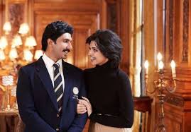 Deepika and ranveer in a still from '83. Deepika Padukone Shares Her First Look As Romi Dev In 83 Deepika Padukone And Ranveer Singh In 83 Kapil Dev Biopic