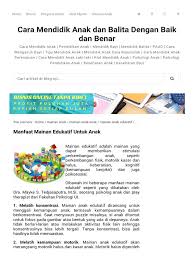Oleh karena itu, orang tua harus mendidik anak perempuan agar tidak selalu mengandalkan orang lain. Manfaat Mainan Edukatif Untuk Anak Cara Mendidik Anak Dan Balita Dengan Baik Dan Benar
