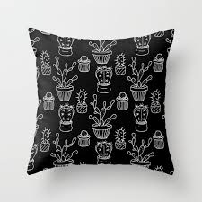 Primitives by kathy home state pride texas throw pillow, black and white cotton. Buy Cactus Black Throw Pillow By Momodish Worldwide Shipping Available At Society6 Com Just One Of Millions Of Hi Throw Pillows Pillows Black Throw Pillows