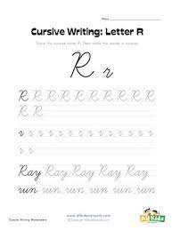 With most writing being digital, nowadays. Cursive Writing Worksheet Letter R All Kids Network