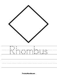 Rhombus Worksheet From Twistynoodle Com Shapes Kindergarten Shapes Preschool Worksheets