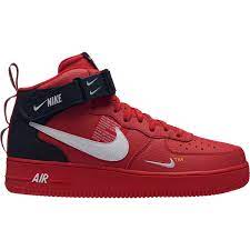 ✅ kostenloser versand ab 80! Nike Air Force 1 Mid 07 Lv8 Hi Top Basketball Retro Style Sneakers Fur Herren In Rot Footworx Online Store Sneakers Casual Streetwear