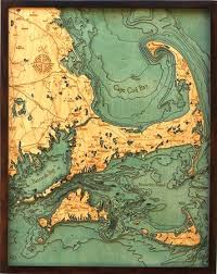 New England Layered Wood Nautical Chart Giftsoul Things