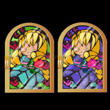 Check spelling or type a new query. Two Vintage Stained Glass Window With A Picture Of A Girl Isolated On Black Background Vector Illustration Stock Vector Illustration Of Decorative Multicolored 130005620