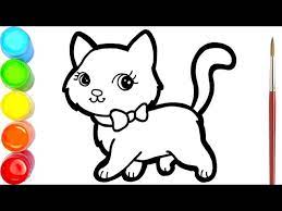 Gambar gambar kucing yang imut2. Kucing Lucu Warna Warni Belajar Menggambar Dan Mewarnai Ara Plays Art Youtube