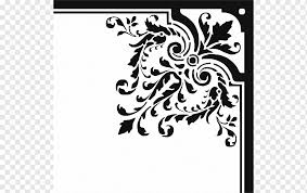 The popular garden shrub with delicate flowers in pinks, whites and blues. Black And White Floral Border Frame Floral Ornament Free Content Free Icon Corner Ornament S Presentation Monochrome Fictional Character Png Pngwing