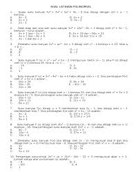 Polinomial merupakan materi matematika kelas 11 ipa dan di sbmptn merupakan materi matematika saintek. Soal Latihan Polinomial