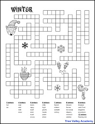 Give these printable crossword puzzles a try and then come back to see how many answers you got correct. Winter Fill In Word Puzzles For Kids Tree Valley Academy