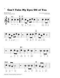 You're just too gd7/cood to be truedm7b5/c. Frankie Valli Cant Take My Eyes Off Of You Music Shop Europe