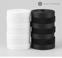 Premium Quality Velcro Sew on Hook and Loop Fastener Tape White and Bl