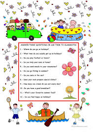 Questions For Summer Holidays English Esl Worksheets This Or That Questions Summer Holiday Holiday