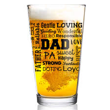 The best part is that this greeting card expresses how much his children love their father. Amazon Com Dad Beer Glass With Inspirational Words Front Back Birthday Present For Dad Cool Beer Glass For Dad Step Dad New Dad Or Grandpa Daddy Gifts From