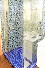 Shower Watercolor Blue Mix Mosaic Floor Tile Oceansie 2x2 Glass Cobalt Casa California Iride Bathrooms Remodel Bathroom Remodel Master Interior Remodel