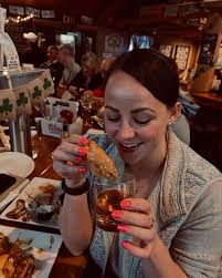 When did you know you loved her?” Welp. There was no blue cheese so she  grabbed my whiskey and proceeded to get very excited about dunking her wing  in it. Also, did
