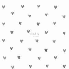 A desktop wallpaper is highly customizable, and you can give yours a personal touch by adding your images (including your photos from a camera) or download beautiful pictures from the internet. White Wallpaper With Grey Hearts All Wallpapers Wallpapers Shop On Line Caramella