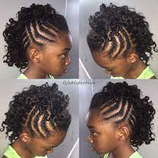 Natural Hairstyle For Girls Mohawk Cornrows Twist Out Natural Hairstyles For Kids Hair Styles Kids Hairstyles