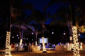 Destination Wedding Riviera Maya Barcelo Maya Palace Kelli And Josh Del Sol Photography Night Beach Weddings Destination Wedding Decor Beach Wedding Reception