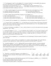 Sehen sie die alphabetischen buchstaben in binärcode! 1 Two Languages L1 And L2 Over The Alphabet 0 1 Are Given