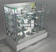 High Transparent Display Case Glass Showcase Mobile Phone ...