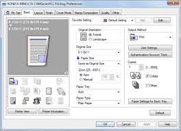 The download center of konica minolta! Configuring The Default Settings Of The Printer Driver