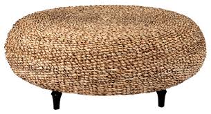 The woven tabletop creates a flat surface to rest your morning coffee or display a few plants. East At Main S Amhurst Brown Abaca Round Coffee Table Tropical Coffee Tables By Ecotessa Houzz