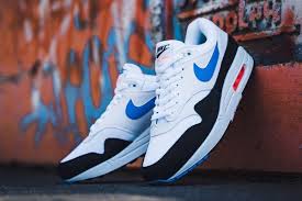 Nike Air Max 1 In White Photo Blue Total Orange Eukicks Air Max Air Max 1 Nike Air