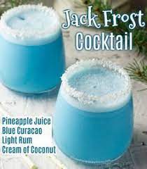 This Jack Frost Cocktail Is Perfect For Winter And So Easy To Make Made With Pineapple Christmas Drinks Recipes Drink Recipes Nonalcoholic Rum Drinks Recipes