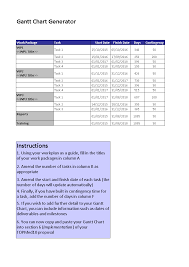 Gantt Chart Generator Excel Templates At