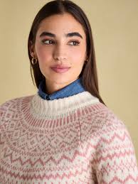 Joules Women's Charlotte Crew Neck Fair Isle Jumper