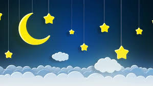 Night Sky Background Stars Moon Background By Podrivystoev Videohive