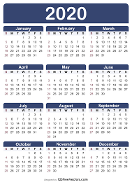 2020 yearly calendar template ready to print. Free Free Printable Calendar 2020