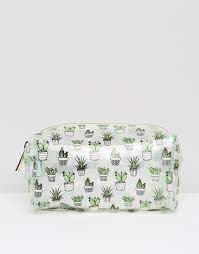 New Look Clear Cactus Make Up Bag Makeup Bag Clear Makeup Bags Cactus Fashion