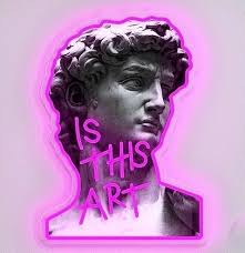 Vivid Bright David of Michelangelo “Is This Art” LED Night Light Wall Decor