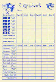 Kniffel spielplan (pdf) zum ausdrucken. Wurfelblock Wurfelblocke Knobelblock Je 50 Blatt Recyclingpapier Eur 3 00 Picclick De