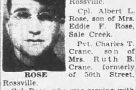 East Tennessee Veterans Memorial Association — Rose, Albert L.