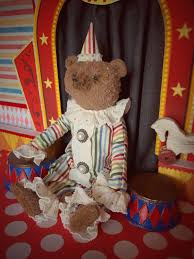 Designed for jovial occasions and giving to people in desperate need of a little cheering up. Artist Teddy Bear Vintage Circus Clown Bear Teddy Room Decor Retro Circus Teddy Clown Teddy Bear Toys Handmade Teddy Bears Crochet Teddy Bear